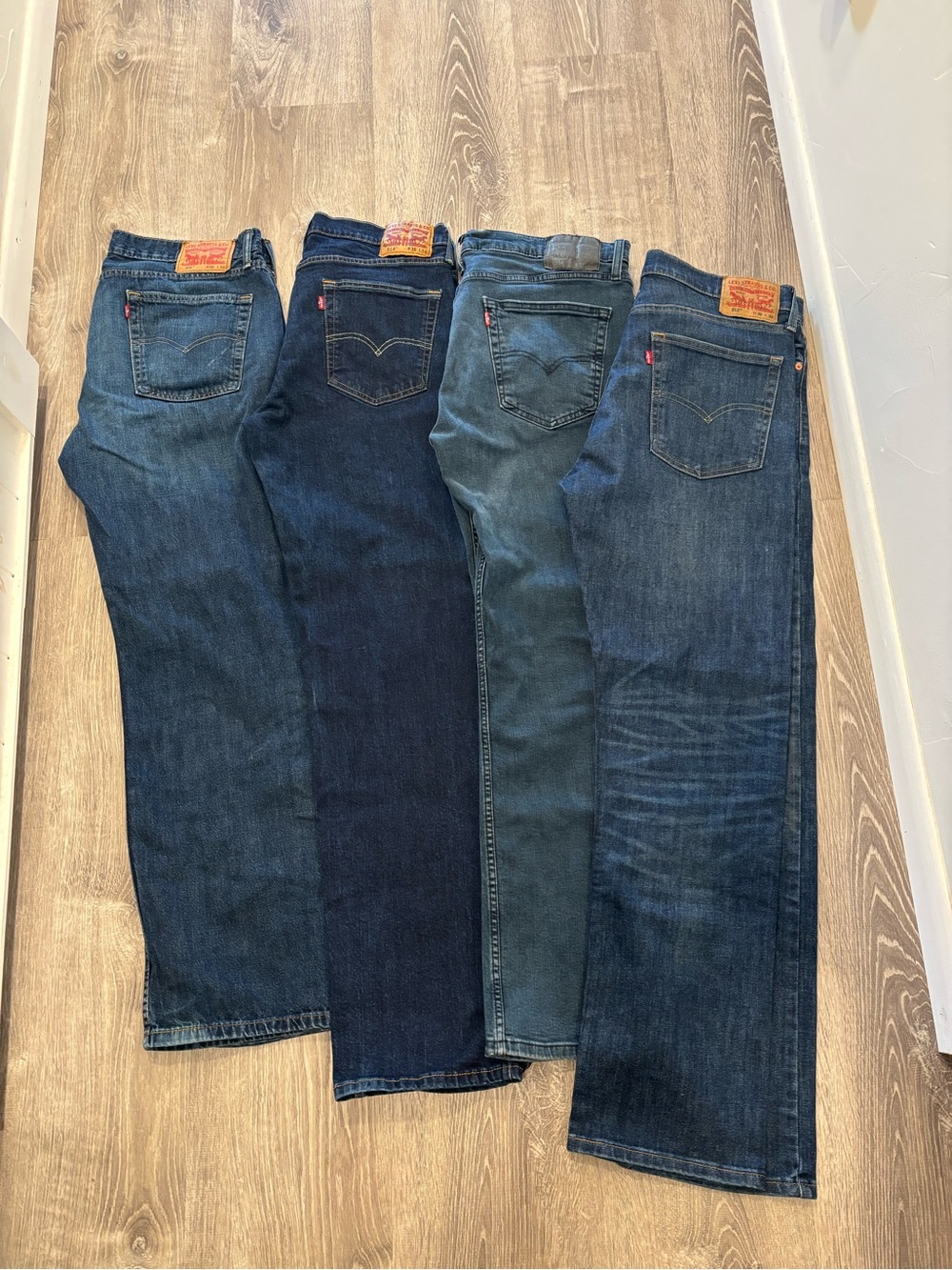 Levi's Men's Straight Jeans – Assorted Dark Blue Washes 4 pairs